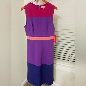 Beautiful Tricolor Tailored Tapered Dress with Deep side pockets